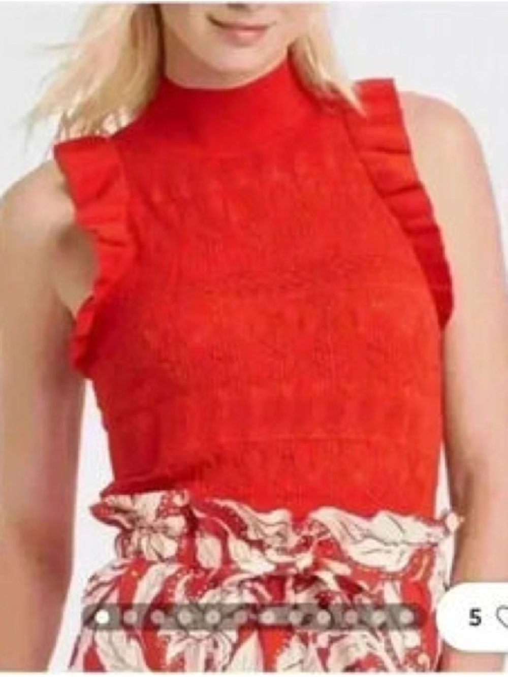 Who What Wear Orange Red Top Size S